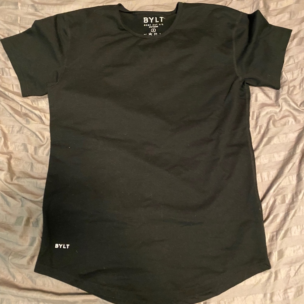 Black BYLT Size S Drop Cut shirt